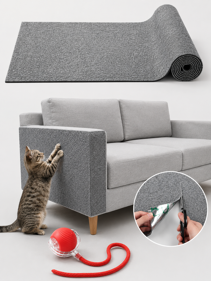 Pelota Interactiva + Rascador Aplicable Autoadhesivo