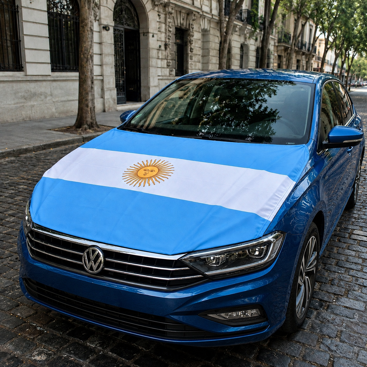 Bandera Argentina para Capó | 130x120cm