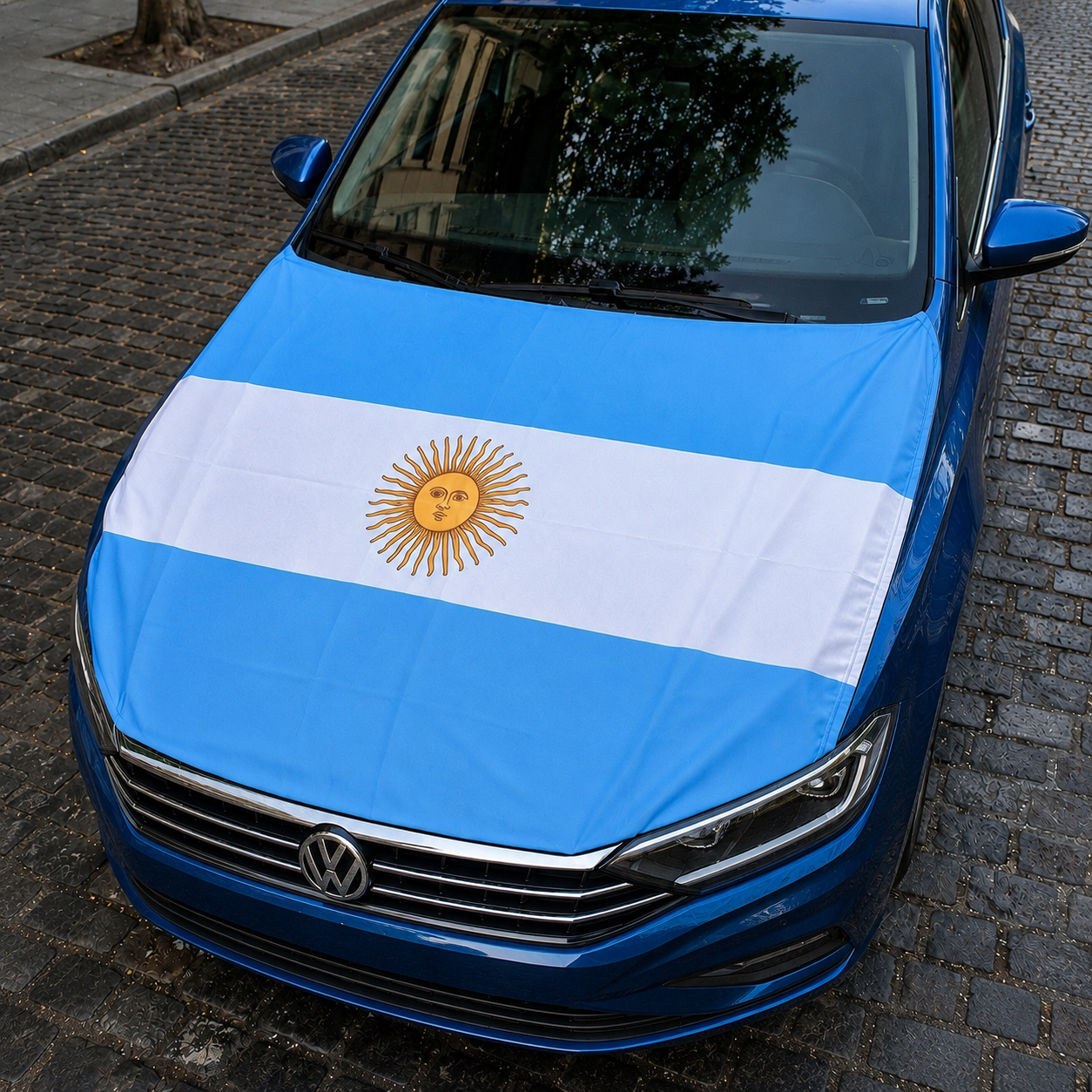Bandera Argentina para Capó | 130x120cm