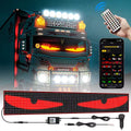 Panel de Luz LED Pixel Tipo Ojo para Auto y Camioneta, Control Remoto, Iluminación Plegable, Panel Enrollable para Parabrisas, 12V 24V