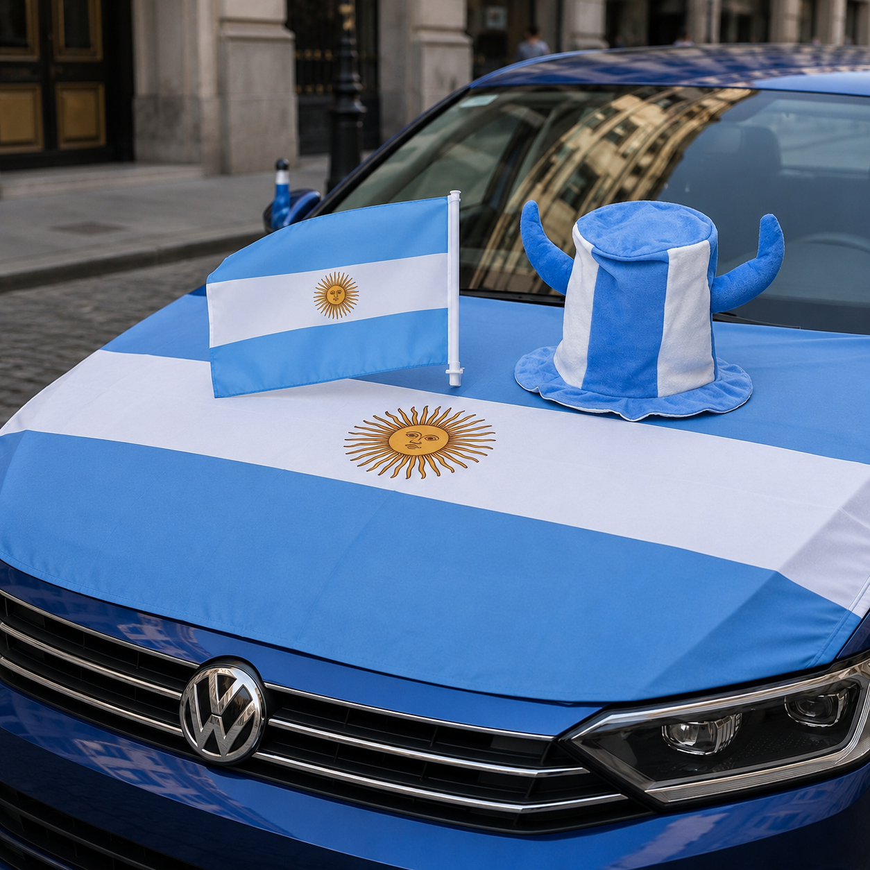Bandera Argentina para Capó | 130x120cm