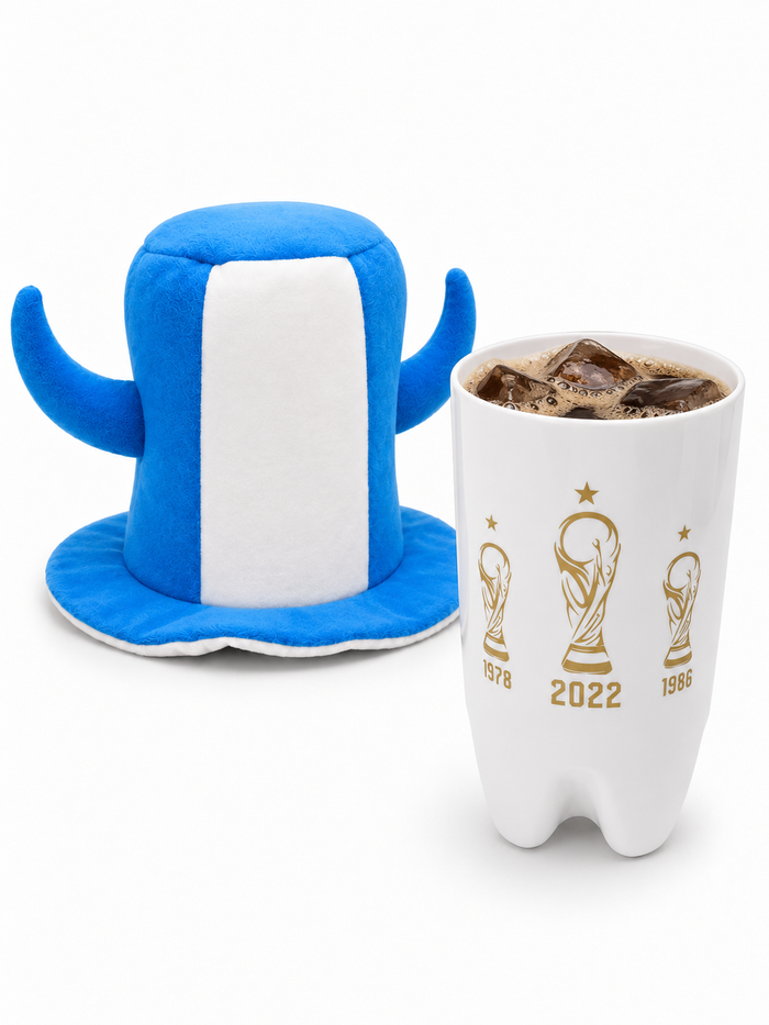 Sombrero + Vaso de 3 Estrellas Mundialistas